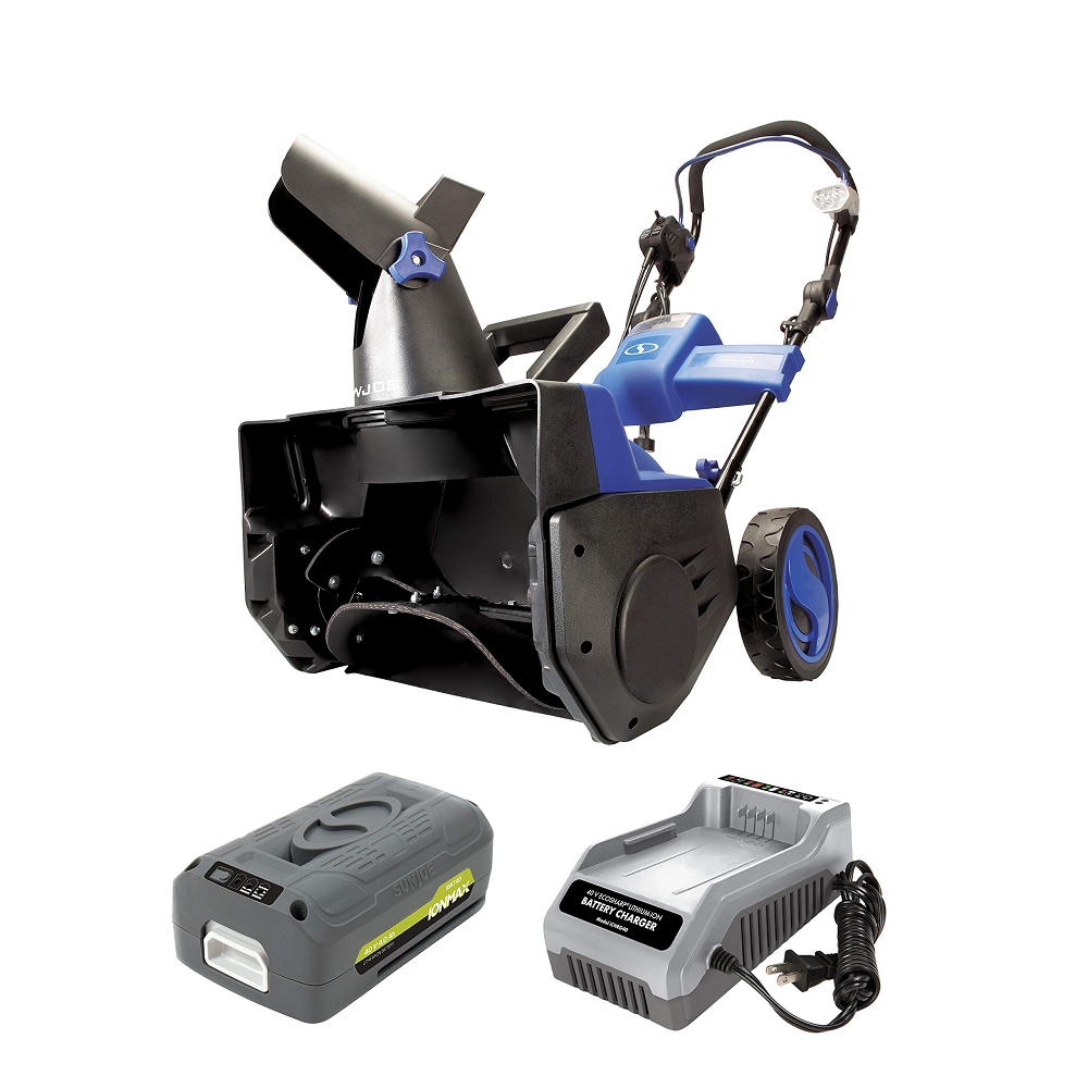 Snow Joe ION18SB-HYB Hybrid Single Stage Snow Blower 18-Inch 40 Volt 13 