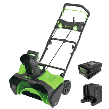 Greenworks Snow Blower 60-volt Battery 12-inch Single-stage Cordless Electric