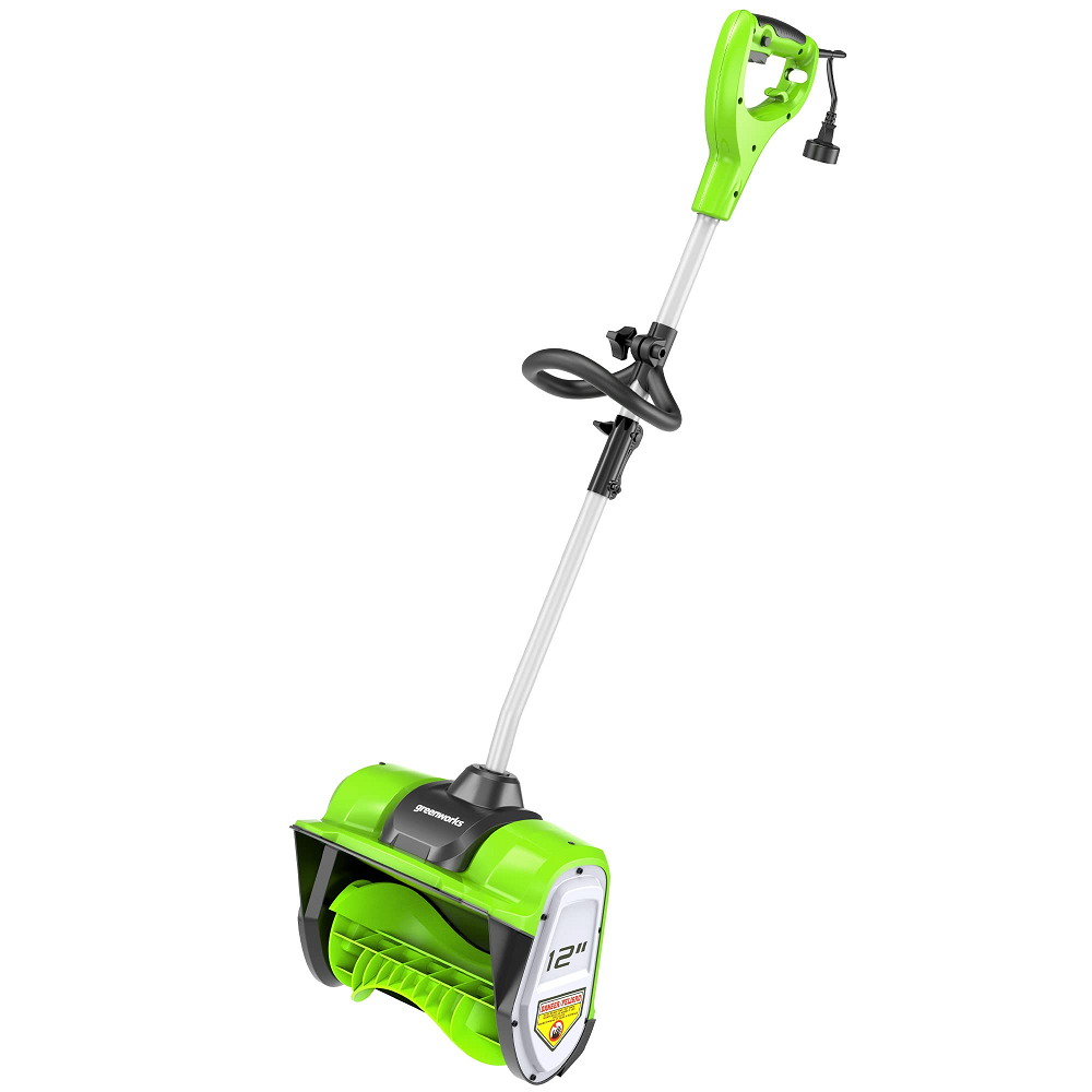 Greenworks Snow Blower Single-stage Corded Electric 8-amp Motor 12-inch Outdoor