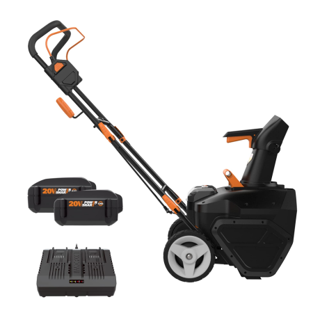 Worx POWER SHARE 40-Volt Brushless Cordless 20 in. Electric Snow Blower/Thrower