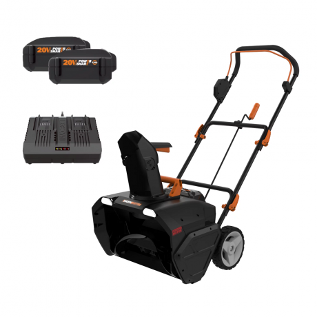 Worx POWER SHARE 40-Volt Brushless Cordless 20 in. Electric Snow Blower/Thrower